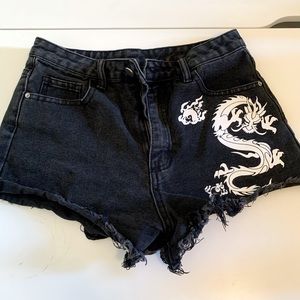 Street Ware High waisted Black Shorts- Size 2